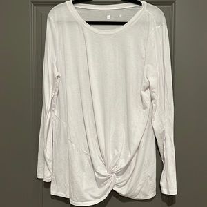 White workout/lounge top, XL
